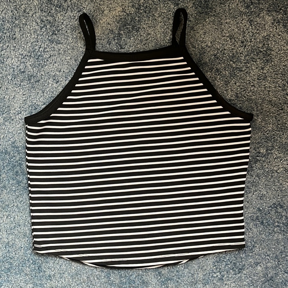 Striped halter top